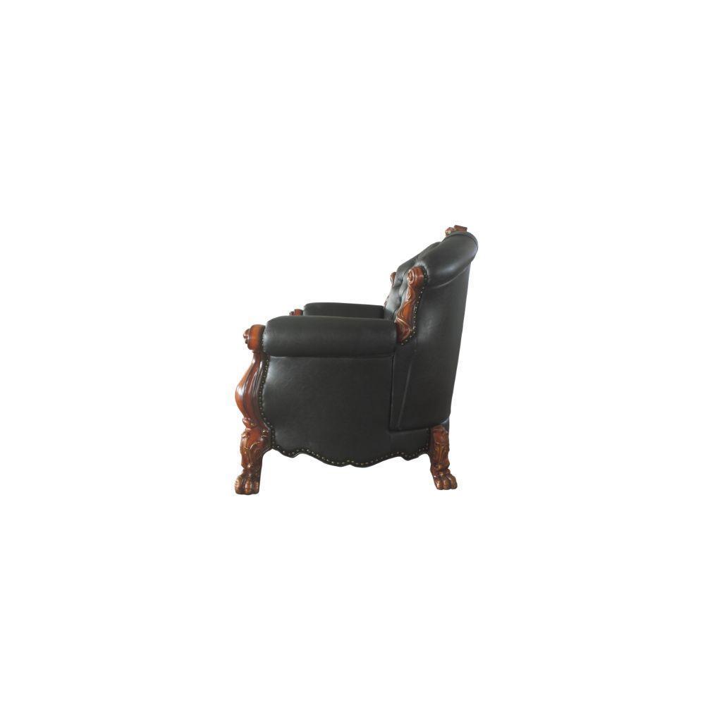 ACME Dresden Loveseat w/3 Pillows, Cherry Oak & PU FredCo