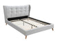 ACME Duran Queen Bed, Light Gray Fabric FredCo