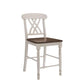 ACME Dylan Counter Height Chair (Set-2), Buttermilk & Oak FredCo