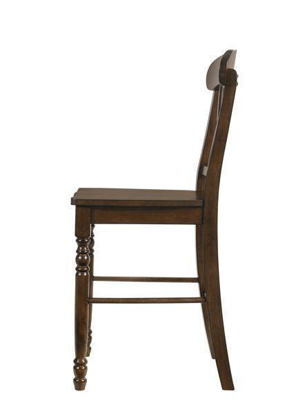 ACME Dylan Counter Height Chair (Set-2), Walnut Finish FredCo