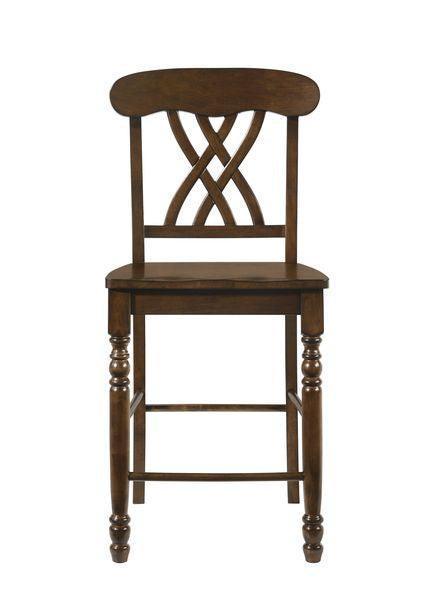 ACME Dylan Counter Height Chair (Set-2), Walnut Finish FredCo