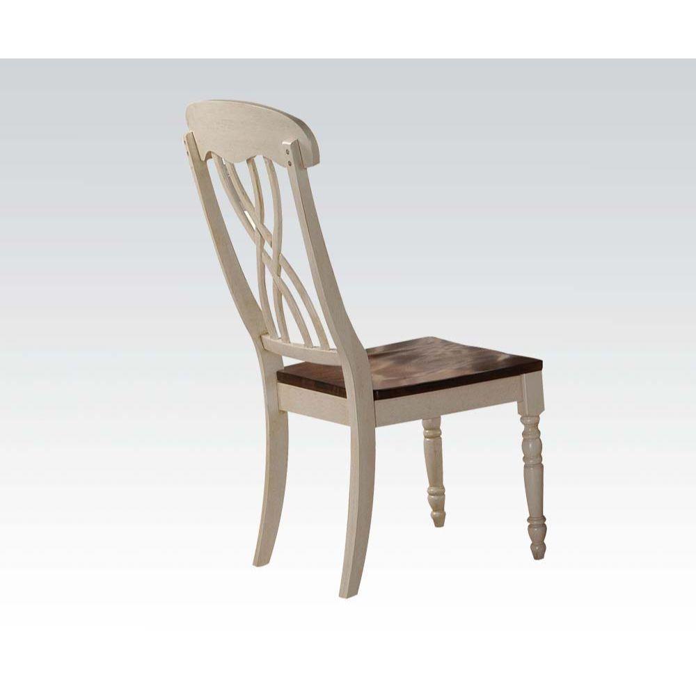 ACME Dylan Side Chair (Set-2), Buttermilk & Oak FredCo