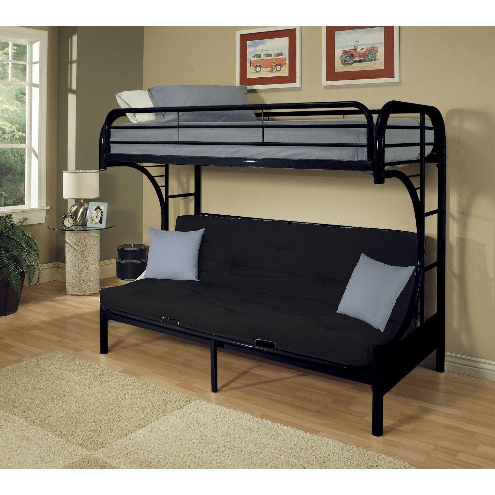 ACME Eclipse Twin XL/Queen/Futon Bunk Bed, Black FredCo