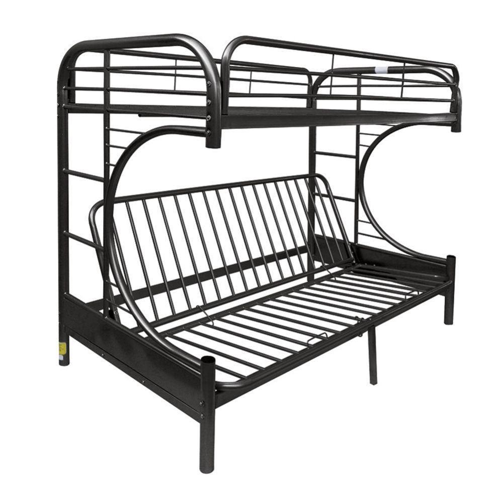 ACME Eclipse Twin XL/Queen/Futon Bunk Bed, Black FredCo