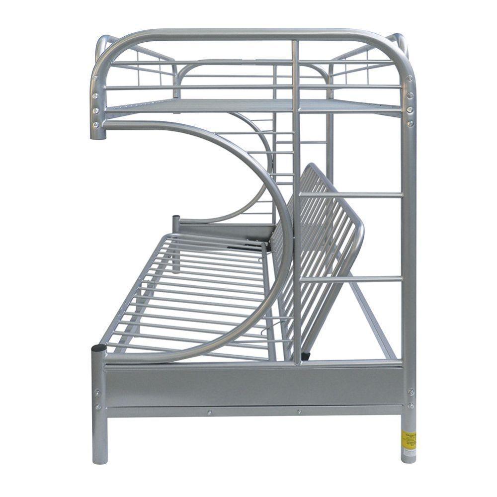 ACME Eclipse Twin XL/Queen/Futon Bunk Bed, Silver FredCo