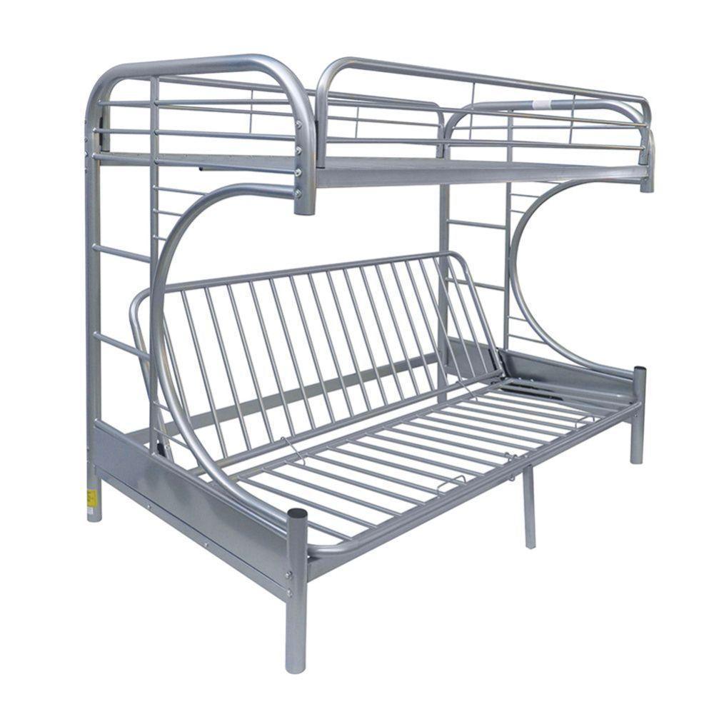 ACME Eclipse Twin XL/Queen/Futon Bunk Bed, Silver FredCo