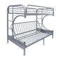 ACME Eclipse Twin XL/Queen/Futon Bunk Bed, Silver FredCo