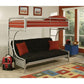 ACME Eclipse Twin XL/Queen/Futon Bunk Bed, Silver FredCo