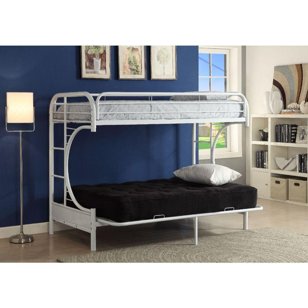 ACME Eclipse Twin XL/Queen/Futon Bunk Bed, White FredCo