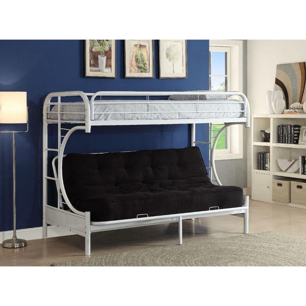 ACME Eclipse Twin XL/Queen/Futon Bunk Bed, White FredCo