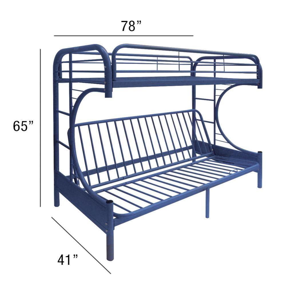 ACME Eclipse Twin/Full/Futon Bunk Bed, Navy FredCo