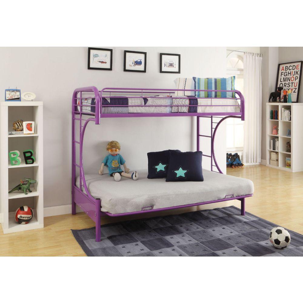 ACME Eclipse Twin/Full/Futon Bunk Bed, Purple FredCo