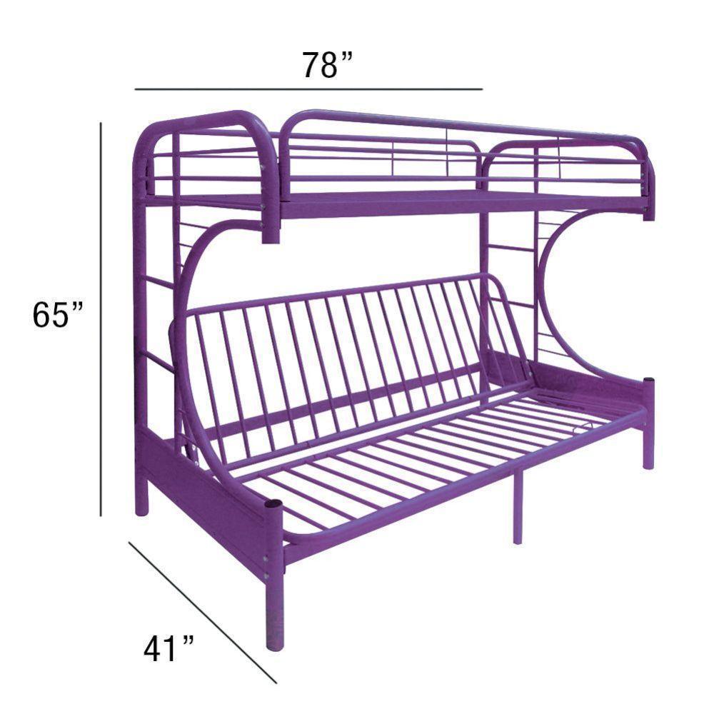 ACME Eclipse Twin/Full/Futon Bunk Bed, Purple FredCo