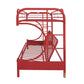 ACME Eclipse Twin/Full/Futon Bunk Bed, Red FredCo