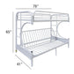ACME Eclipse Twin/Full/Futon Bunk Bed, White FredCo