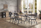 ACME Edina Dining Table, Oak & Sandy Black Finish FredCo