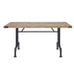 ACME Edina Dining Table, Oak & Sandy Black Finish FredCo