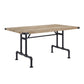 ACME Edina Dining Table, Oak & Sandy Black Finish FredCo