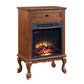 ACME Eirene Fireplace, Walnut Finish FredCo