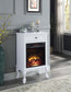 ACME Eirene Fireplace, White Finish FredCo