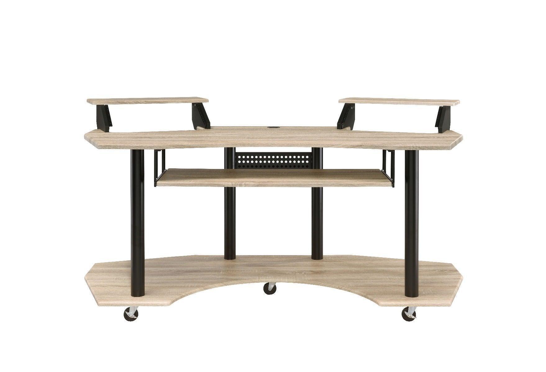 ACME Eleazar Music Recording Studio Desk, Natural Oak FredCo