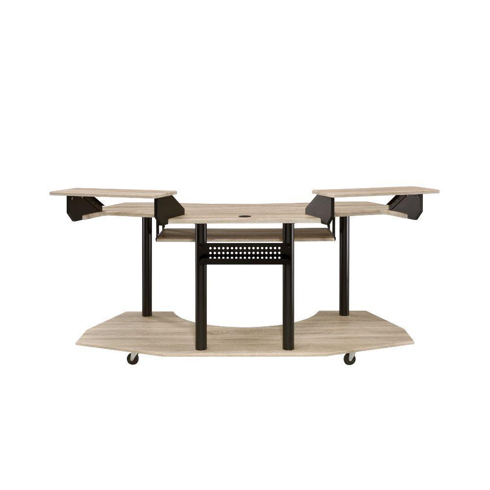 ACME Eleazar Music Recording Studio Desk, Natural Oak FredCo