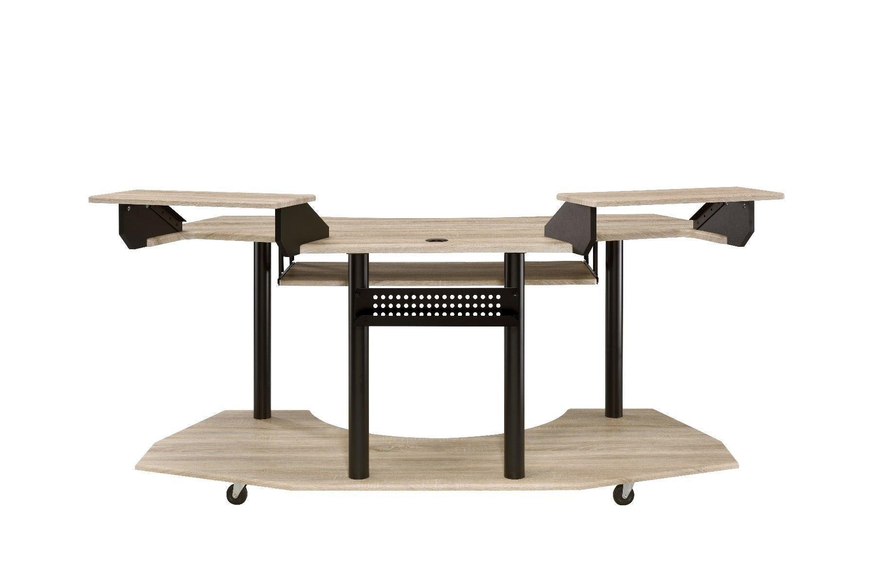 ACME Eleazar Music Recording Studio Desk, Natural Oak FredCo