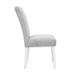 ACME Elizaveta Side Chair (Set-2), Gray Velvet, Faux Crystal Diamonds &White High Gloss Finish FredCo