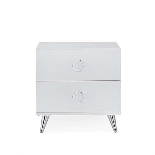 ACME Elms Accent Table, White FredCo