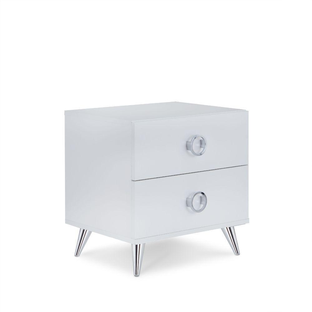 ACME Elms Accent Table, White FredCo