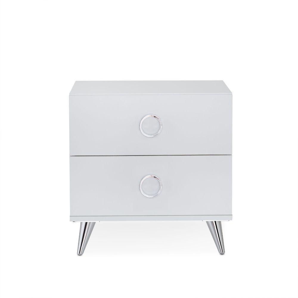 ACME Elms Accent Table, White FredCo
