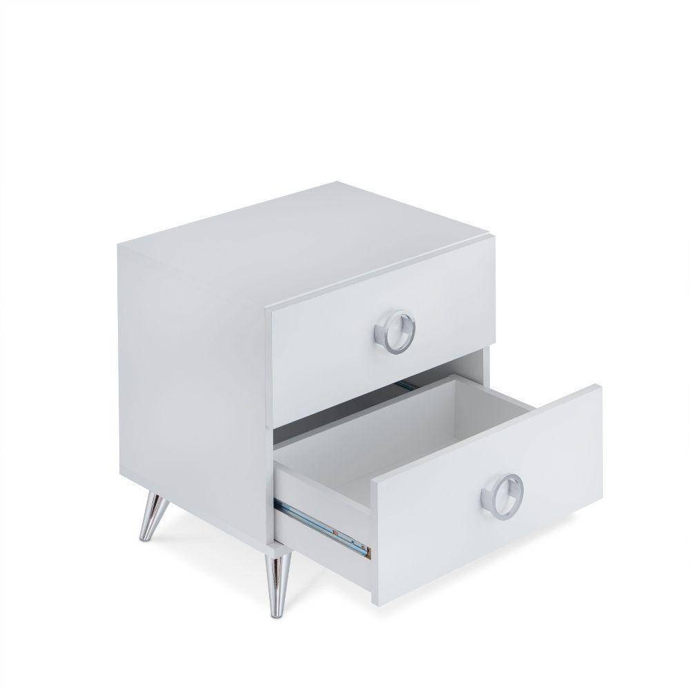 ACME Elms Accent Table, White FredCo