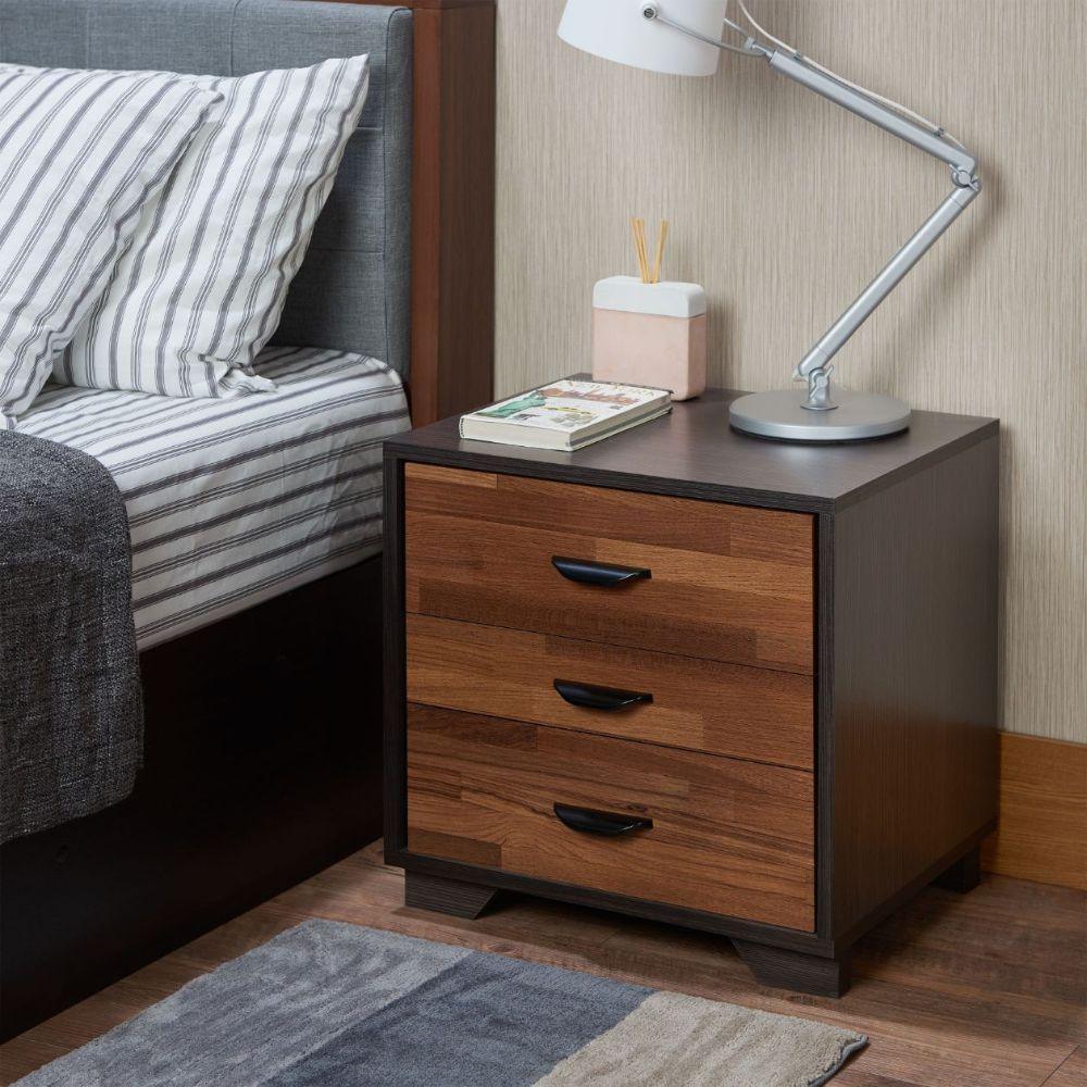 ACME Eloy Accent Table, Walnut & Espresso FredCo