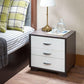 ACME Eloy Accent Table, White & Black FredCo