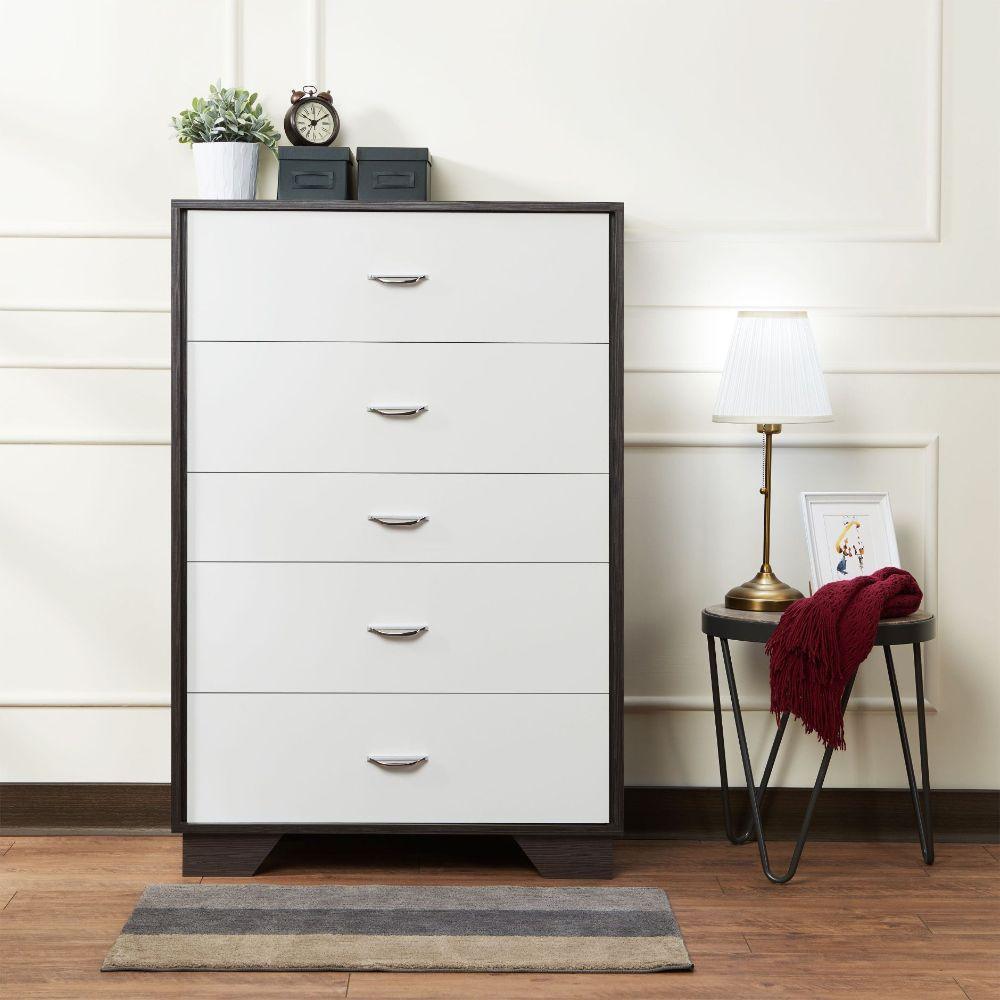 ACME Eloy Chest, White & Espresso FredCo