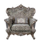 ACME Elozzol Chair w/pillow, Fabric & White Finish FredCo