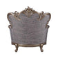 ACME Elozzol Chair w/pillow, Fabric & White Finish FredCo