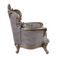 ACME Elozzol Chair w/pillow, Fabric & White Finish FredCo