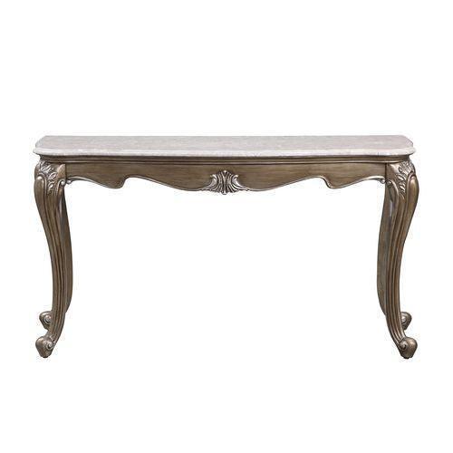 ACME Elozzol Sofa Table, Marble Top & Espresso Finish FredCo