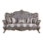 ACME Elozzol Sofa w/5 pillows, Fabric & White Finish FredCo
