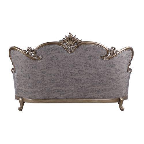 ACME Elozzol Sofa w/5 pillows, Fabric & White Finish FredCo