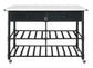 ACME Emery Kitchen Island, White Cultured Stone & Gray Finish FredCo