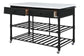 ACME Emery Kitchen Island, White Cultured Stone & Gray Finish FredCo