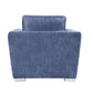 ACME Emilia Chair w/1 Pillow, 2-Tone Blue Fabric FredCo