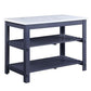 ACME Enapay Kitchen Island, Marble Top & Gray Finish FredCo