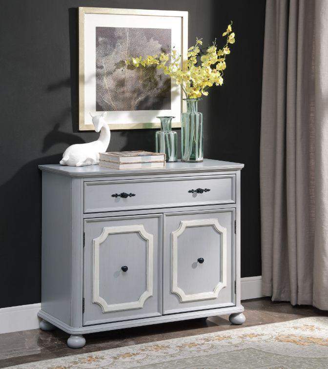 ACME Enyin Cabinet, Gray Finish FredCo