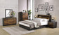 ACME Eos Queen Bed, Walnut & Black Finish FredCo
