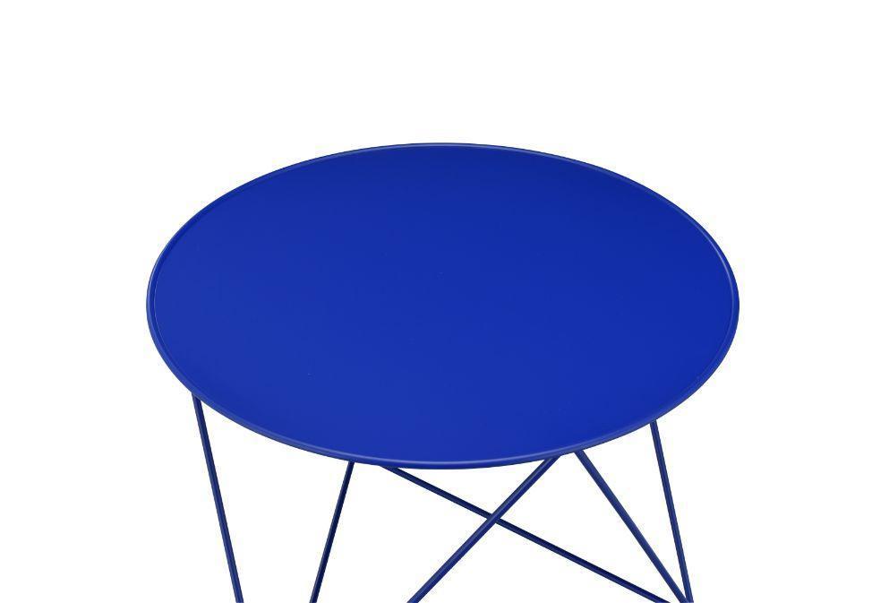 ACME Epidia Accent Table, Blue Finish FredCo