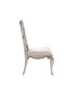 ACME Esteban Side Chair, Beige Fabric & Antique Champagne Finish FredCo