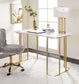 ACME Estie Vanity Desk , White & Gold Finish FredCo